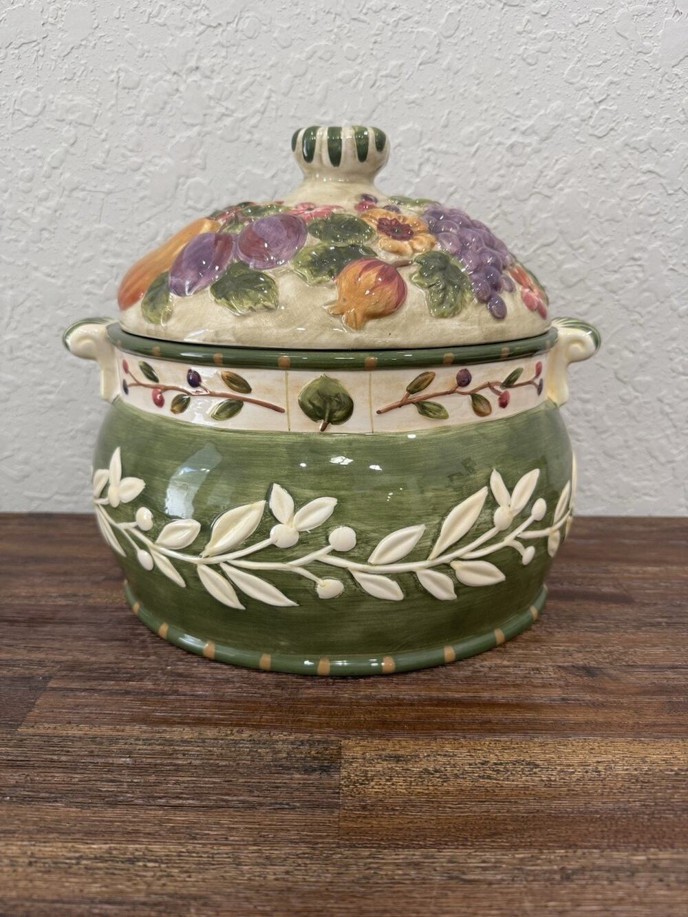 Certified International La Toscana Soup Tureen Bowl & Lid Pamela Gladding Italy